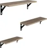 Relaxdays Wandregal Set, 3 Größen: 30/ 35/ 40 cm Breite, Produktbild-Vorschau 1