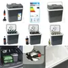 Collage of product images showing a cooler box with drinks, its accessories, and in a car trunk. Anteprima dell’immagine prodotto