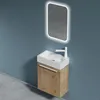 doporro Mobile Bagno Sospeso 46cm Marrone Chiaro, Mobile Anteprima dell’immagine prodotto 2