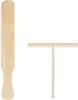 Two wooden kitchen utensils for making crepes, shown against a white background. Voir les images du produit