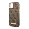 A brown Guess phone case with a repeating logo pattern and gold accents. Náhled obrázku produktu