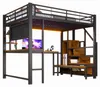 Letto a soppalco 140 x 200 cm con scrivania, porte USB e Anteprima dell’immagine prodotto 5