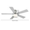 Deckenventilatoren mit Licht, 120CM Deckenventilator mit Produktbild-Vorschau 2