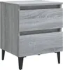 vidaXL Nachttisch mit Metallbeinen Grau Sonoma 40x35x50 cm Produktbild-Vorschau 2