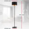 Stehlampe - Schalter, Stoffschirm, E27 Fassung, max. 40W, Produktbild-Vorschau 4