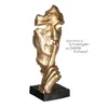 Gilde Skulptur, Gesicht, "Silence", Kunstharz, goldfarben, Podgląd zdjęcia produktu 2