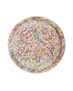 A single, round, confetti-patterned toy. Produktbild-Vorschau