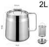 pot à huile filtrant 2L avec passoire & panier à friture & Voir les images du produit 2