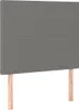 Kopfteil Dunkelgrau 80 x 5 x 118/128 cm Stoff Produktbild-Vorschau 1