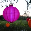 Several colorful lanterns are hanging from tree branches in an outdoor setting. Podgląd zdjęcia produktu