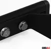 Close-up of metal bolts attaching a black metal bar to another black metal bracket. Podgląd zdjęcia produktu