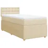 Boxspringbett mit Matratze Creme 90x190 cm Stoff Produktbild-Vorschau 1