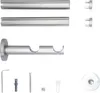 A set of curtain rod hardware components laid out on a white background. Produktbild-Vorschau