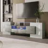 MODFU Meuble TV 200 cm - Design Moderne - Avec LED - Gris Voir les images du produit 5