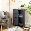 Vasagle Schmaler Badschrank mit 4 Schubladen, Grau, Frei Produktbild-Vorschau 6