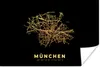 MuchoWow® Poster Gold - Karte - München - Stadtplan 60x40 Produktbild-Vorschau 1