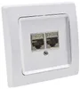 DELPHI Netzwerk-Dose 2x CAT6 inkl. Rahmen UP weiß Produktbild-Vorschau 6