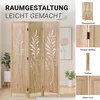 Homestyle4u Paravent Raumteiler 3 teilig Holz Trennwand Produktbild-Vorschau 4