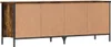 vidaXL Stojan na topánky smoke oak 131x35x50 cm odvodený Náhľad obrázku produktu 4
