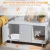 COSTWAY 2in1 Beistelltisch und Katzenschrank mit Produktbild-Vorschau 2