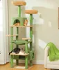 Purpurra Kratzbaum XXL Katzenturm Mehrstufig 183 cm, Grün Produktbild-Vorschau 1