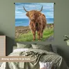 MuchoWow® Wandteppich Wandbehang Schottische Hochlandrind - Produktbild-Vorschau 4