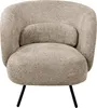 BELIANI Sessel Taupe aus Bouclé Stoff Schwarze Beine Produktbild-Vorschau 4