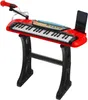 Keyboard Pianino Organy dla Dzieci Mikrofon Stołek Czerwony Podgląd zdjęcia produktu 4