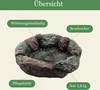 Vogelbad Garten 35cm | Vogeltränke Stein | Wassertränke für Produktbild-Vorschau 3