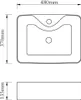 vidaXL Lavabo in Vetroceramica con foro per rubinetto Anteprima dell’immagine prodotto 7