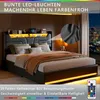 A bedroom scene featuring a modern bed with LED lighting. Náhľad obrázku produktu