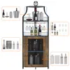 Armoire à vin d'angle avec étagère à vin amovible Armoire Voir les images du produit 4