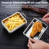 Edelstahl Bräter mit Rost 40x30x10 cm – Rechteckiger Produktbild-Vorschau 7