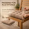Betz 2 Stück Stuhlkissen mit Bändern - Sitzkissen für Außen Produktbild-Vorschau 5