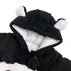 Baby Overalls mit Kapuze Winter Flanell Strampler Produktbild-Vorschau 2