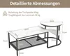 ProximaX 2er Set Kaffeetisch, Kombinierbarer Couchtisch mit Produktbild-Vorschau 7