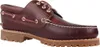A single burgundy leather boat shoe is shown from a side view against a white background. Náhľad obrázku produktu