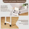 COSTWAY Tavolino da letto con rotelle, tavolino regolabile Anteprima dell’immagine prodotto 4