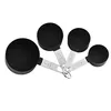 8 Stück Messbecher und Löffel Set, stapelbare schwarze Produktbild-Vorschau 5