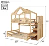 Kinder-Etagenbett 90x200 + 140x200 cm im Haus-Design mit Produktbild-Vorschau 2