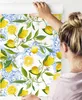10m VLIES TAPETE Rolle ZITRONE Blumen Aquarell 3D Dekor Produktbild-Vorschau 3