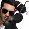Lunettes de soleil polarisées pour hommes, noires, monture Voir les images du produit 2