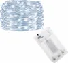 A coiled string of white LED lights with a clear battery pack. Náhled obrázku produktu