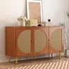 OKWISH Buffet avec 3 PortesReproduction Rotin et Poignées Voir les images du produit 2