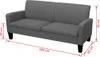 3-Sitzersofa 180 x 65 x 76 cm Dunkelgrau Produktbild-Vorschau 4