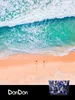 Große Strandtasche Shopper mit Reißverschluss - Blätter und Produktbild-Vorschau 6