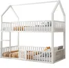 A white bunk bed with a house-shaped frame, shown against a white background. Anteprima dell’immagine prodotto