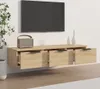 vidaXL Nástěnná skříň Sonoma dub 102x30x20 cm výrobek ze Náhled obrázku produktu 3