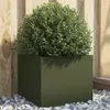 vidaXL Pflanzkübel Olivgrün 32x30x29 cm Stahl Produktbild-Vorschau 2