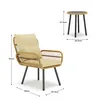 Set di mobili da giardino BEALIFE da 3 pezzi per balcone e Anteprima dell’immagine prodotto 3